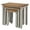 Antique brown color stain, variant on Bridge Brazil Wood Nest of 3 Tables Corona Collection | Furniture Dash Gray wash stain, tops in antique brown color stain