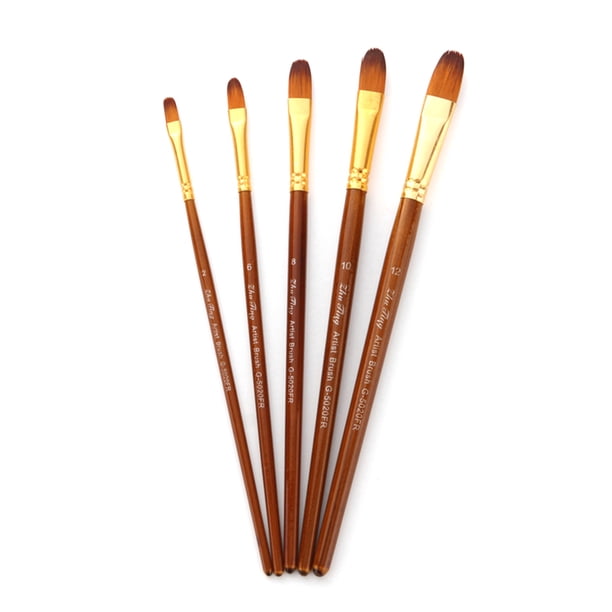 Juego de pinceles de pintura de 5 piezas Kit de pinceles de punta redonda con
