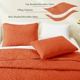 thumbnail image 6 of Exclusivo Mezcla Twin Quilt Bedding Set, Lightweight Soft Bedspreads Coverlets with 1 Pillow Sham, Modern Orange Quilts Twin XL Size for All Seasons, 6 of 7