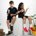 thumbnail image 4 of Hundred HBFS-3M045-1-5.0 Court Star Badminton Shoes for Kids - Black & Gold - Size 5 UK, 4 of 9
