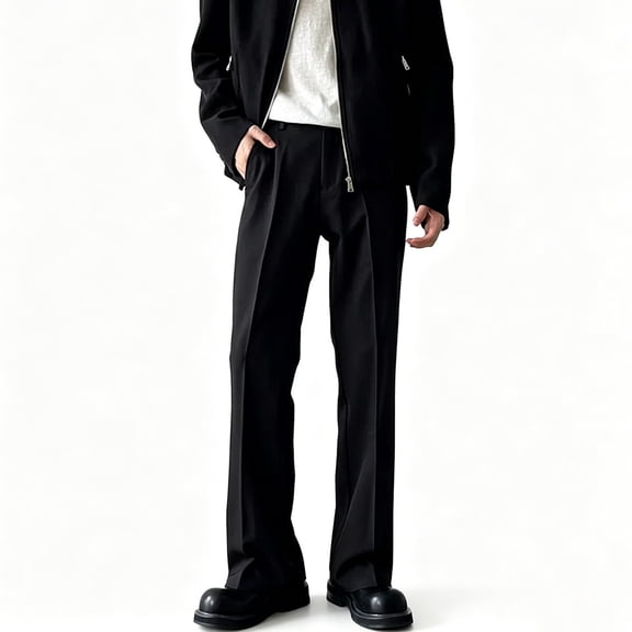 Men Lightweight Flat Front Wrinkle Resistant Stretch Chino Slacks S-XL
