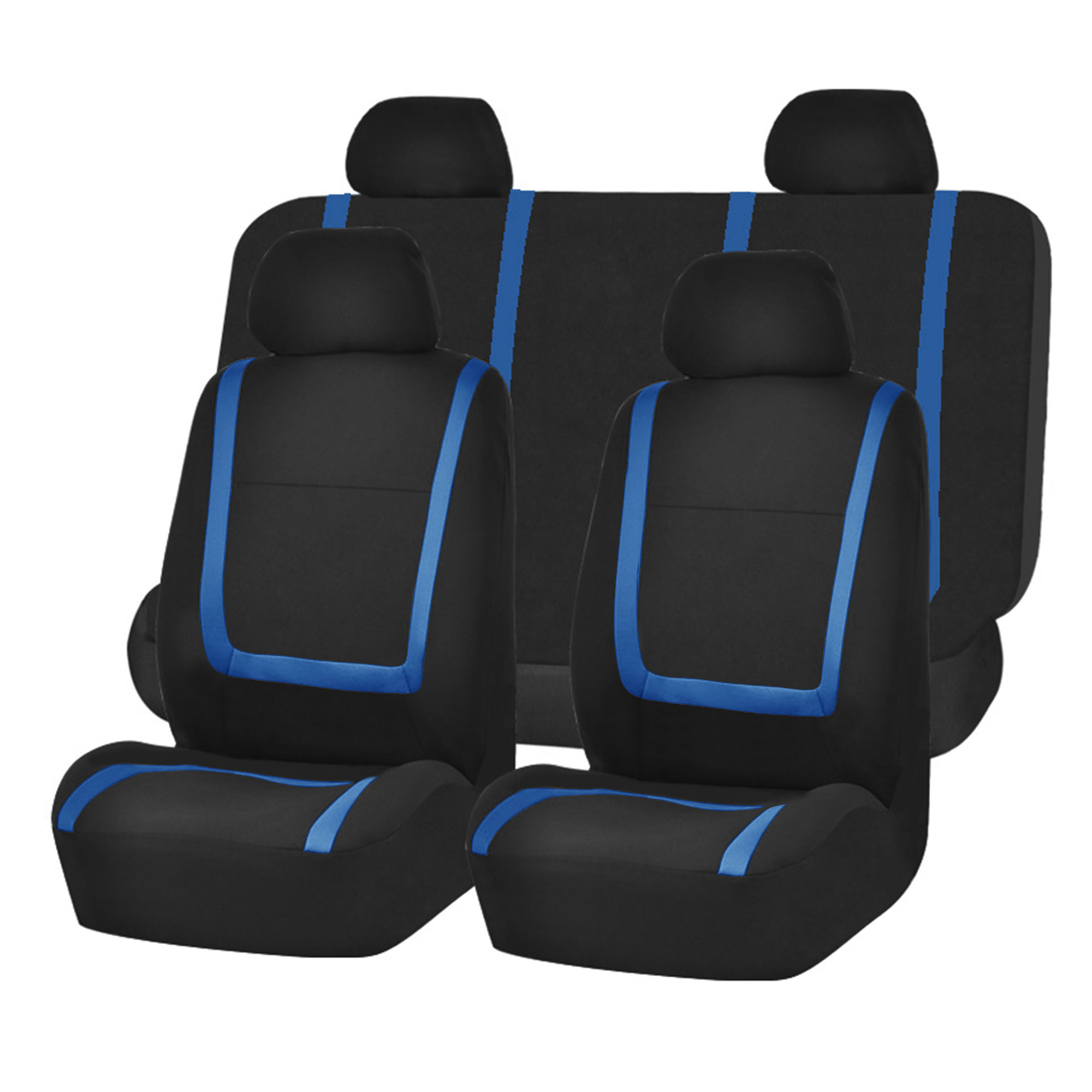 Car Seat Covers Universal Flat Cloth Full Set for Solid Benches Pcs 12  Colors