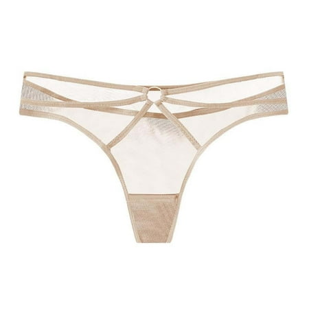 plus Size Panties Variety Pack Womens Bikini Underwear Women s Fashion Sexy Thong Bottom Crotch Sexy Thin Belt Ring Breathable Ice Silk Seamless Underwear