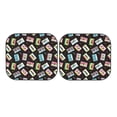 thumbnail image 7 of Daiia Colorful Retro Tape 2PCS Car Windshield Sun Shade, Foldable Sun Shield for Car Front Window, Auto Sun Blocker Visor Protector Universal for Truck SUV Pickup-Large, 7 of 7