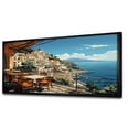 thumbnail image 2 of Designart "Capri, Italy Mediterranean Blue Village I" Extra Large Landscapes Framed Wall Art - Global Blue Landscape Italy Bedroom Framed Canvas Wall Art, 2 of 6