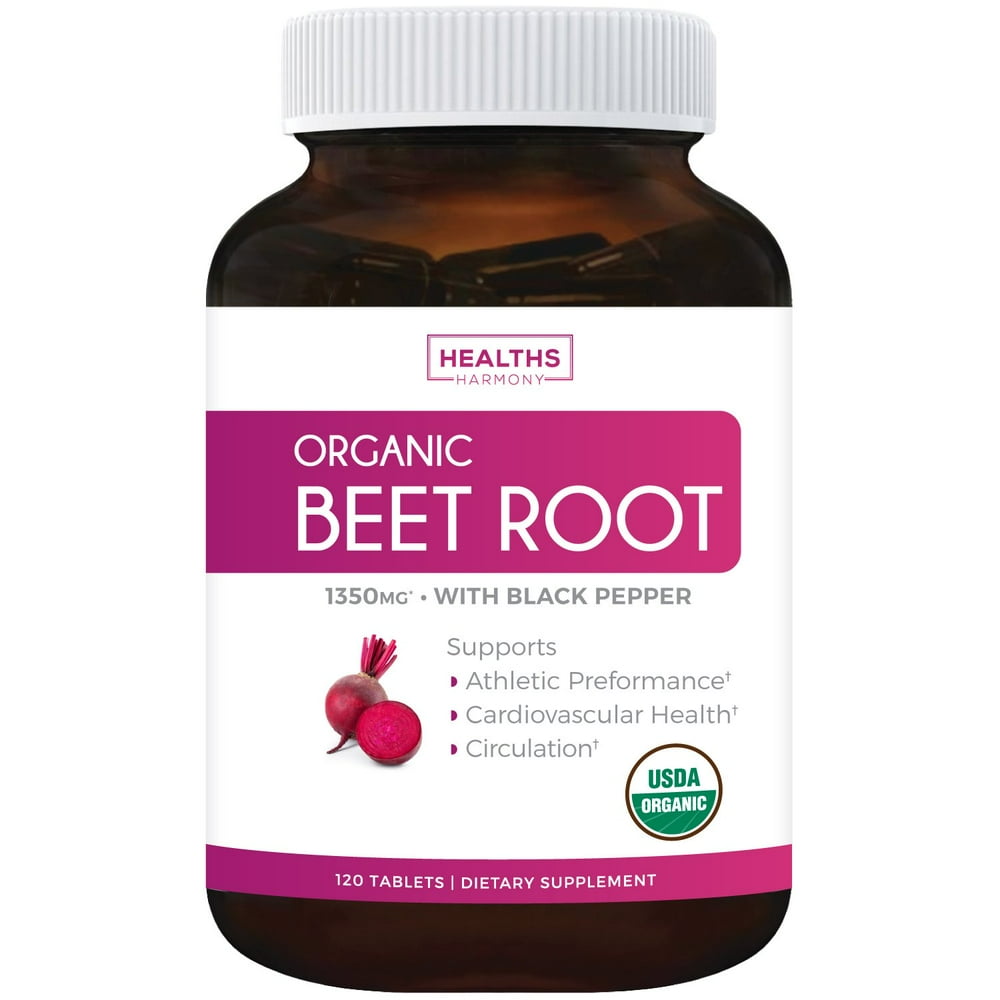 Healths Harmony Organic Beet Root Powder (120 Tablets) 1350mg Beets Per