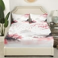 thumbnail image 3 of Erosebridal Pink Cherry Blossoms Queen Sheet Sets, Natural Mountain Tree Bedding Queen Size 4-Piece, 3 of 7