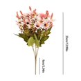 thumbnail image 3 of Hvmvliv Artificial Flowers Simulated Bouquet Fake Flowers Wedding Home Hotel Artificial Plants Flower Arrangement Decoration Props Ornaments Pink, 3 of 6