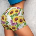 thumbnail image 4 of Fuzoiu Sunflowers Print Women's Workout Shorts,Workout Biker Shorts Women,Exercise Fitness Shorts,Scrunch Short, Athletic Shorts for Gym Yoga Running Sport Active-Medium, 4 of 8