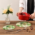 thumbnail image 7 of SKYSONIC Summer Avocado Fruit Pot Holders Trivets, 2 Pcs Heat Resistant Trivets,Vegans Watercolor Cotton Thread Weave Mats for Hot Pads Pans Pot Bowl Teapot for Kitchen Decor, 7 of 7