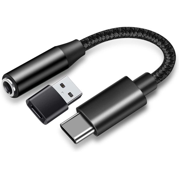 USB Type C to 3.5mm Audio Jack Headphone Adapter for Samsung S22 S21