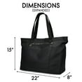 thumbnail image 4 of ELLE Rendezvous 38L Twill Fashion Weekender Tote Bag, Black, 22 in, 1-Piece, 4 of 9