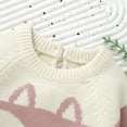 thumbnail image 5 of Suealasg Kid Girl Boy Knit Sweater Long Sleeve Contrast Color Knitted Sweater Toddler Baby Fall Winter Loose Fit Pullover Sweater for Boys Girls 3M 6M 1T 2T 3T, 5 of 9