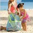 thumbnail image 1 of Children Beach Travel Out Toys Storage Bag Tote Kids Folding Sand Away Mesh Net Bath Bag Handbag for Family activities, 1 of 6