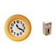 thumbnail image 1 of Reloj de pared redondo, silencioso, para dormitorio. Caja de pañuelos de piel sintética. Caja de almacenamiento de toallas de papel de madera. Ideal p, 1 of 8