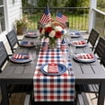 thumbnail image 1 of Linnome Independence Day Polyester Table Runner with Star Pattern for Holiday Party Decor 72x13in Multicolor, 1 of 6
