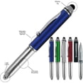 thumbnail image 2 of SyPen Stylus Pen for Touchscreen Devices, Tablets, iPads, iPhones, Multi-Function Capacitive Pen With LED Flashlight, Ballpoint Ink Pen, 3-In-1 Pen, 5PK, Blue, 2 of 5