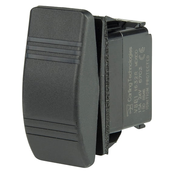 BEP 1001804 Weather Resistant Contura Rocker Switch, (On)-Off–(On), SPDT, 1/4" Blade Terminals