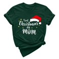 thumbnail image 4 of Gibobby Tops navideños para Mujer Camiseta de manga corta con cuello redondo y estampado de Navidad para mujer(Verde,M), 4 of 5