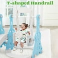 thumbnail image 3 of Ealing 4 in 1 Slide and Swing Set for Toddlers Age 1-2 Baby Swing Toys Playset Indoor ,with Bucket Style Seat and Basketball Hoop,Blue, 3 of 8