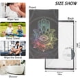 thumbnail image 3 of SKYSONIC Towels 2 Pack, Hamsa Hand Print for Bathroom Kitchen Travel 16×28 inch, Cotton Bath Towels Lightweight Quickdry for Bathroom Ktichen Travel SPA Gym, 3 of 7