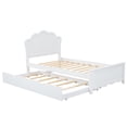 thumbnail image 5 of Modern Twin Size Wood Platform Bed with Headboard and Twin Size Trundle, 5 of 10