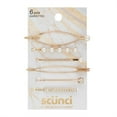 thumbnail image 2 of (2 pack) Scunci Assorted Gold and Pearl Hair Barrettes, 6-Pieces, 2 of 5