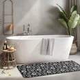 thumbnail image 2 of Black Daisy Flower White Blooms Pattern Kitchen Rug Mat,Kitchen Runner Rugs Non Skid Washable,Decorative Kitchen Floor Mats for Kitchen,Sink,Laundry,17"x47.2", 2 of 7