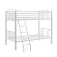 thumbnail image 3 of Powell Kalmia Heavy Metal Kid's Twin over Twin Convertible Bunk Bed with Built-In Ladder, White, 3 of 14
