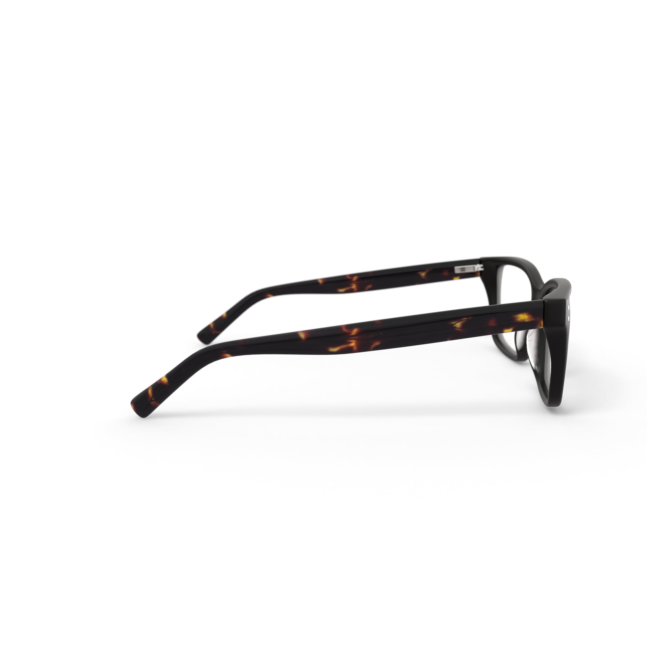Walmart Men's MV014 Curtis Square Prescription Eyeglasses with Case, Shiny Black