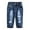 MidBlue-2651, variant on KIDSCOOL SPACE Infant Jeans,Baby Toddler Elastic Waist with D-ring 4 Ripped Holes Denim Pants,Light Blue,12-18 Months