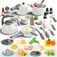 thumbnail image 1 of Juego de juguetes Play Kitchen Bruvoalon, 67 piezas con ollas, sartenes y comida, 1 of 7