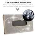 thumbnail image 4 of SEWOART Chic Beige Car Napkin Box with Rhinestone Decoration for Car Visor Easy to Mount, 4 of 6