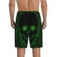 thumbnail image 4 of Lsque Numbers Skull Mens Sleep Pajama Shorts,Short Pajama Pants, Cotton Ultra-Soft Knit-Large, 4 of 9