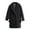 Black, variant on LYXSSBYX Hooded Thickened Fleece Jackets for Women Zipper Winter Warm Long-Sleeved Loose Coats Soft Warm Thickened Lambskin Cardigan