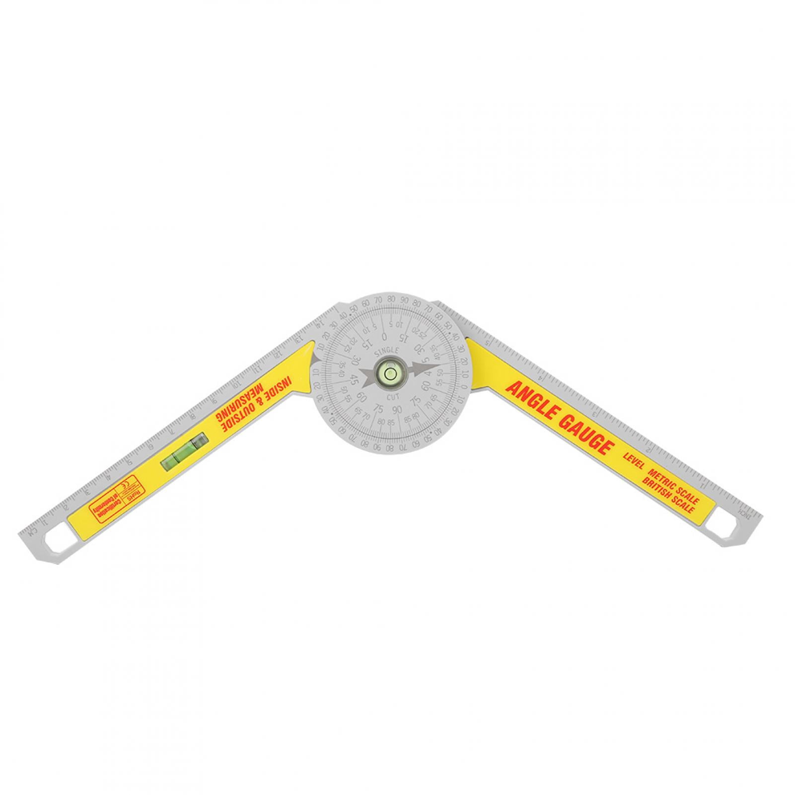 Versatile Angle Ruler, 360° Protractor with Liquid Level, Ideal for Interior  Exterior Use