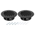 thumbnail image 1 of 2 Pack Stainless Steel Air Vents, 3.9 Inch Louvered Grille Cover, Black, 1 of 7