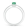 thumbnail image 2 of ANGARA Natural Tapered Shank Oval Solitaire Emerald Ring in 14K White Gold for Women (Size-6x4mm) | May Birthstone, Birthday, Anniversary, Jewelry Gift for Women | Natural Emerald Ring, 2 of 8