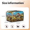 thumbnail image 4 of Toaster Covers 2 Slice, Different Construction Site Vehicles Waterproof Bread Machine Cover Fits for Standard 2 Slice Toasters, Home Decor Toaster Protection with Hanging Rope, 4 of 7