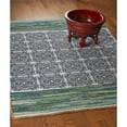 thumbnail image 2 of Ox Bay Vogue 3 ft. x 5 ft. Navy / Green Textured Mosaic Chindi Area Rug, 2 of 8