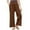 Brown 1, variant on BLVB Beach Pants for Women Trendy Lounge Loose Drawstring Elastic Waist Cotton Linen Pant Trousers Casual Summer Slacks Clothes