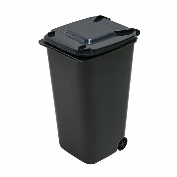 LAMIRO Mini Capacity Outdoor Trash Can with Wheels and Secure Lid Durable and Weather-Resistant,Ideal for Home Use
