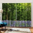 thumbnail image 4 of Curtain with Sea View Pattern Curtains Decoration Drape Unfading Printed Machine Washable, 4 of 8