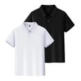 thumbnail image 3 of YOUYEDIAN Back To School Kids Polo Shirts Fashion Short Sleeve Quick Dry Sport Versatile Sport School Uniform Casual Lapel Collar Breathable Solid Color Comfortable T-shirts, 3 of 5