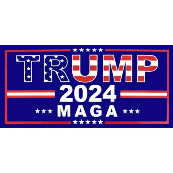 Trump (USA Overlay) 2024 ***MAGA*** Blue Vinyl Decal Bumper Sticker