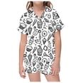 thumbnail image 4 of MIASHUI Kids Hand Painted Pajama Set DIY Sketching Sleepwear for Girls Comfortable Nightwear Crafty Bathrobe Set, 4 of 4