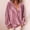 Pink, variant on Endives Womens Long Sleeve Shirt Velvet Deep V Neck Tunic Sleeve Pullover Loose T Shirt Womens Top