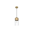 thumbnail image 4 of Living District Ashwell 5 Inch Pendant Clear Shade in Satin Gold, 4 of 10
