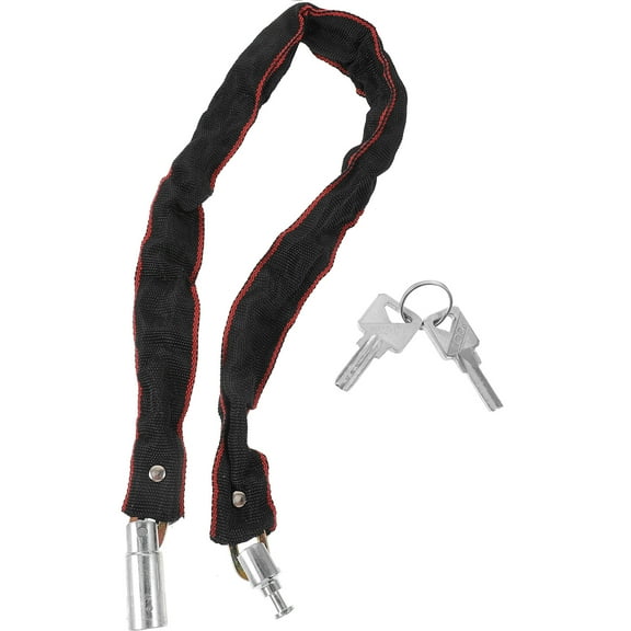 MUSEYA 1Pack Black Braided Steel Safety Cable Lock for Lawnmowers 80x5x3in