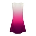 thumbnail image 6 of LTTVQM Dress for Girls Casual Sleeveless Sundresses Cute Gradient Tank Dress Basic Crew Neck Midi Dress with Pocket Hot Pink 7-8, 6 of 7